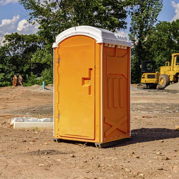 how often are the portable restrooms cleaned and serviced during a rental period in Whitewood South Dakota